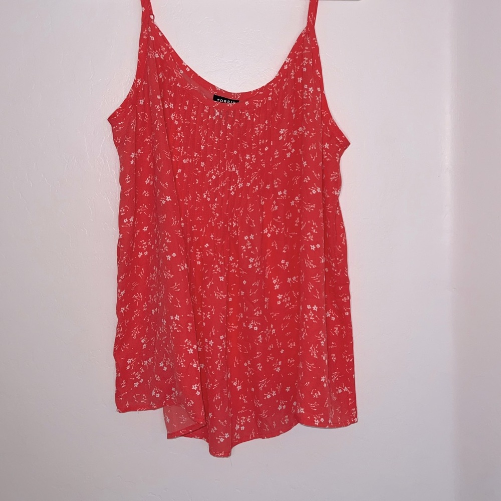 Torrid Pink Floral Tank Top - 0